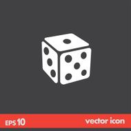 gambling dice vector icon