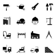 construction and engineer icons set vector illustration