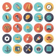 Flat design icons for industrial N2