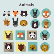 Animals avatars set