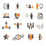 Business management strategy and human resource icons N2
