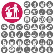 Cleaning icons set Illustration eps10