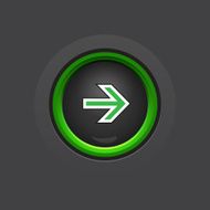 circle dark glossy arrow button