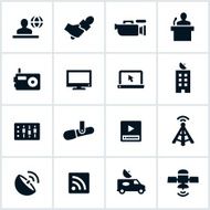 Black Broadcasting Icons