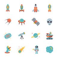 Space icons set N4