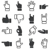 Hand Icon Vector Set N2