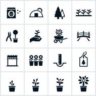 Garden Center and Nursery Icons