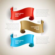 vector ribbons Design infographics template