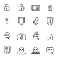 security and safe guard icons set vector illustration