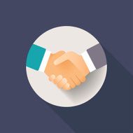 flat handshake icon colorful N2