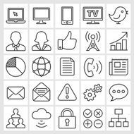 Social Media Internet and Communication Vector Icon Set