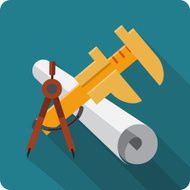 Blueprint Roll of Paper Calliper Engineers