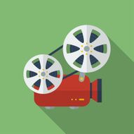 Icon of Film Projector Cinema Flat style