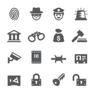 Mobico icons &mdash; Law Enforcement and Crime