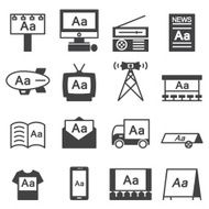 Advertising icon line Set