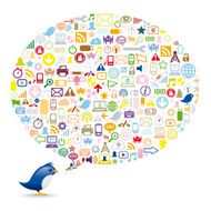 Social Network Concept Color