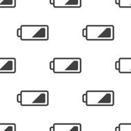 low battery vector seamless pattern