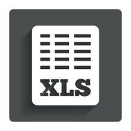 Excel file document icon Download xls button