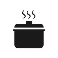 Hot pot symbol icon vector illustration eps10 on white backgrou