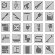 Vector Set of Home Repairing Icons N3