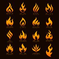 Fire vector icons