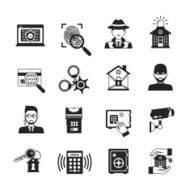 Security Icons Black Set