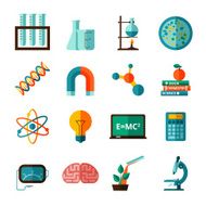 Science Icons Flat Set N2