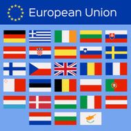 28 countries of the European Union vector illustration N2
