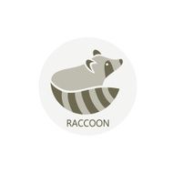 Stylized silhouette of a raccoon