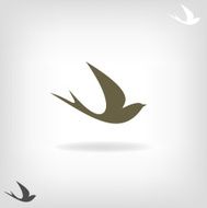 Stylized silhouette swallow