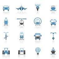 Blue Transportation Set Front View