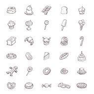 Sweets icons set vector illustration
