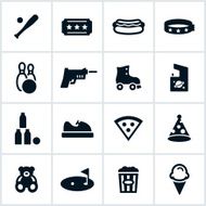 Fun Center and Amusement Park Icons