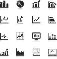 Vector illustration charts and graph icons