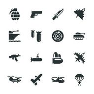Military Silhouette Icons N2