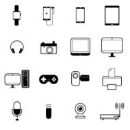 gadget and mobile device icon set vector illustration N2