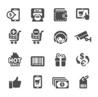 shopping icon set 3 vector eps10