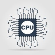 Circuit board icon Technology scheme square symbol
