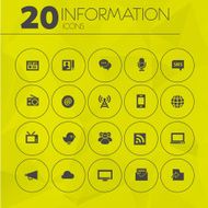 Simple Yellow Thin Information Icons