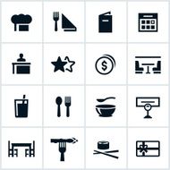 Black Dining Icons N2