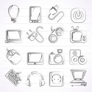 Electronic Devices objects icons