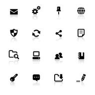 Black &amp; White Icons Set N13