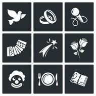 Wedding Agency icons Vector Illustration