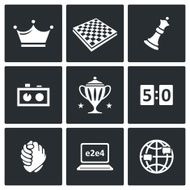 Chess icons Vector Illustration
