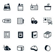 Black Grocery Icons