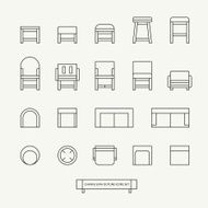 furniture outline icons