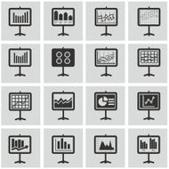 Data analysis set vector illustration