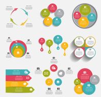 Collection of Infographic Templates for Business Vector Illustra N10