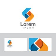 Abstract logo with business card template 07