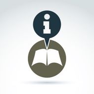 Information source concept Vector open book with blank sheets